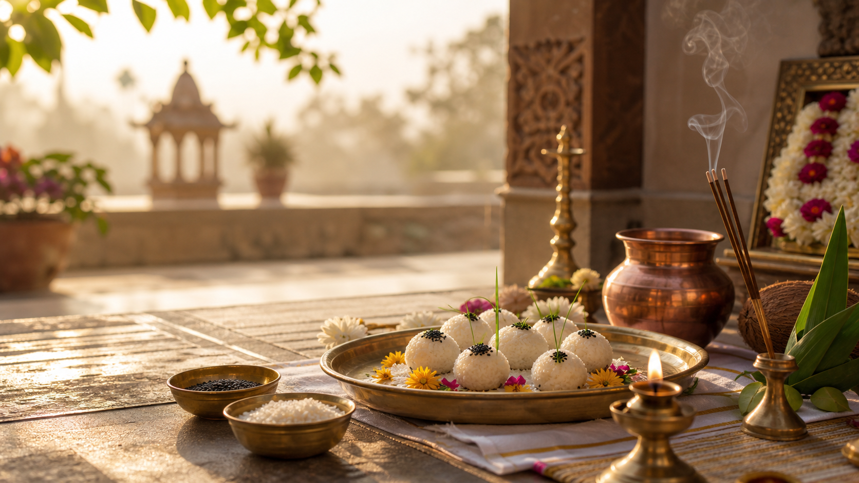 Shradh Karma Puja ritual setup in Bangalore